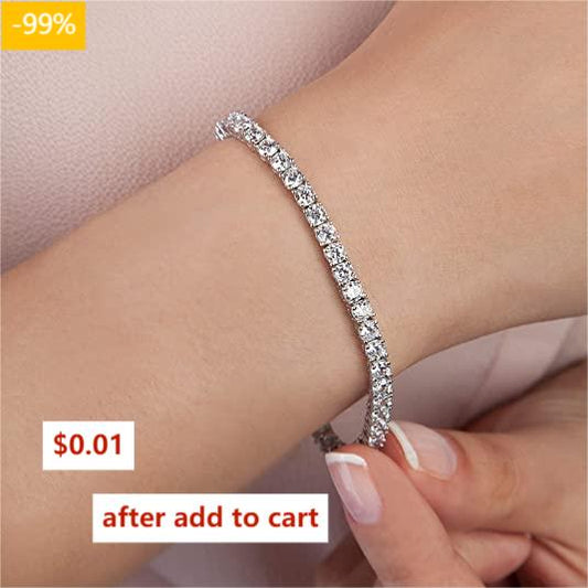 Special $0.01 3mm Tennis Bracelet (Price will change to $0.01 in cart if combine purchase with another item)